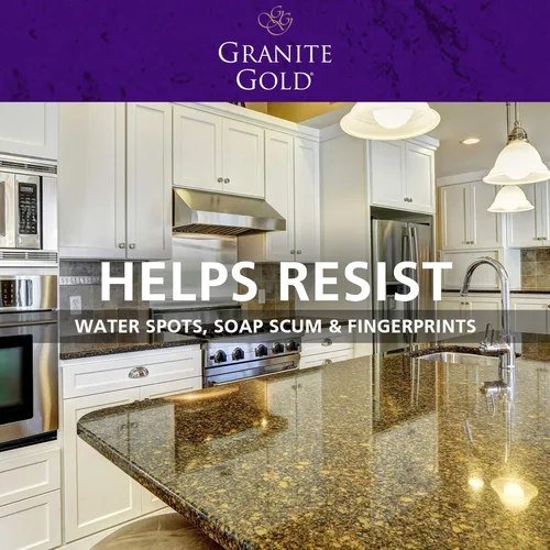 Miniatura 4 de Granite Gold Spray polaco, brillo sin rayas para encimeras de granito, cuarzo, mármol, travertino, piedra natural, 24 onzas líquidas (paquete de 2)