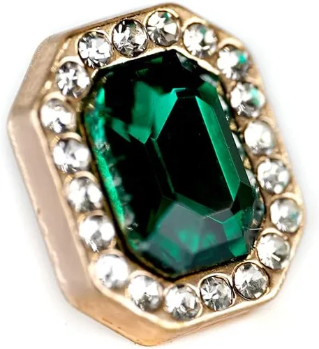 Miniatura 5 de Botones de costura de diamantes de imitación verde esmeralda 20 piezas - 12X10mm, 1/2