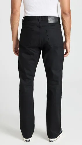 Miniatura 3 de Naked & Famous True Guy - Jeans de orillo negro liso para hombre