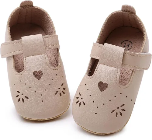 Miniatura 48 de RVROVIC Mocasines de princesa para bebé, zapatos brillantes de Mary Jane, zapatos de cuna de suela suave y ligera de primera calidad, zapatos