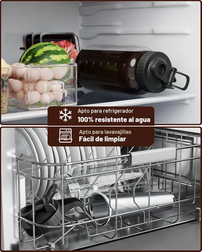 Miniatura 5 de Cafetera de Café Frío de 64oz, Cafetera para Café Helado con Filtro de Acero Inoxidable 304, Jarra Mason con Tapa y Caño (Negro)