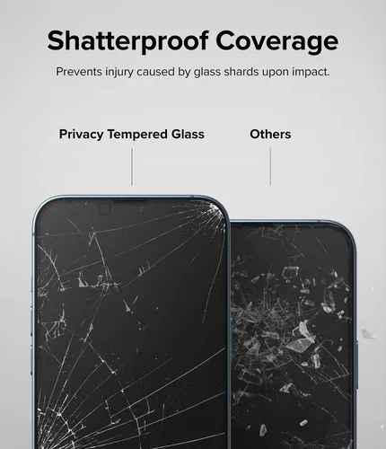 Miniatura 9 de Ringke Vidrio de privacidad [antiespía] compatible con iPhone 14 Plus protector de pantalla de 6.7 pulgadas, vidrio templado de cobertura completa