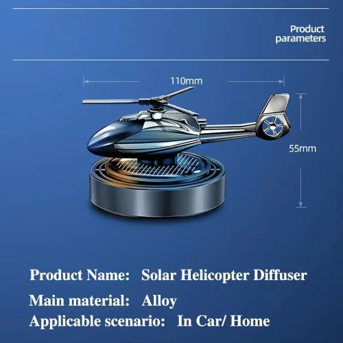 Miniatura 9 de Ambientador de aire para automóvil con energía solar, difusor de aromaterapia giratorio con energía de helicóptero, fragancia duradera, perfume, Rojo