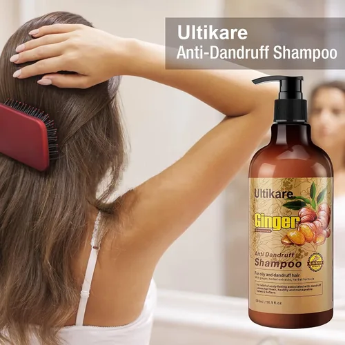 Miniatura 6 de Champú de jengibre para el cabello caspa, tratamiento anticaspa, champú para el cuidado del cuero cabelludo seco con picazón, aceite de extracto