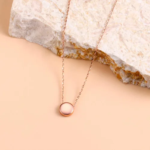 Miniatura 5 de Delicados collares de oro para mujer, a la moda, oro macizo de 14 quilates sobre plata de ley 925, collar con dije de corazón de mosca y culo