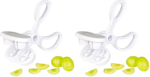 Ubbi Cortador de uva para niños pequeños, cortador de uva para bebé, rebanador de frutas y verduras en 4 piezas, accesorio de cocina para almuerzo