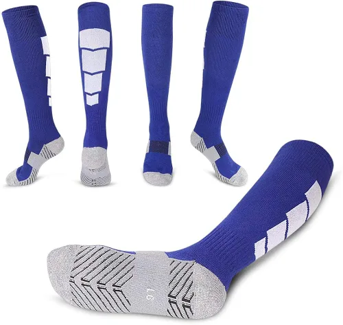Miniatura 9 de 3 pares de calcetines de fútbol calcetines deportivos hasta la rodilla calcetines deportivos de compresión para hombres y mujeres para correr