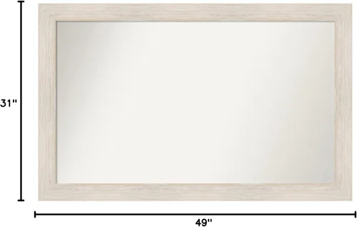 Miniatura 6 de Amanti Art Espejo personalizado, espejo de baño de madera dura, espejo de pared o espejo de tocador de baño sobre el fregadero (31 x 49 pulgadas)