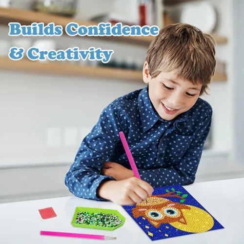 Miniatura 6 de Labeol Kits de arte de diamantes para niños, manualidades para niñas de 6 a 8 a 10 a 12 años, fáciles de hacer tú mismo, creativas calcomanías