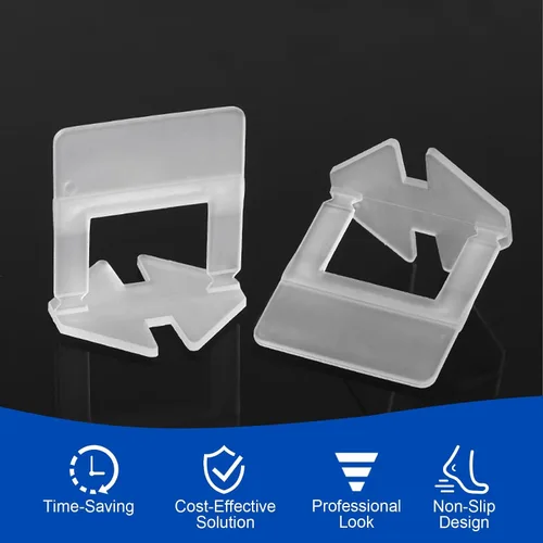 Miniatura 4 de DGSL Clips para sistema de nivelación de azulejos, 500 piezas de espaciadores niveladores de azulejos, sistema de nivelación de azulejos