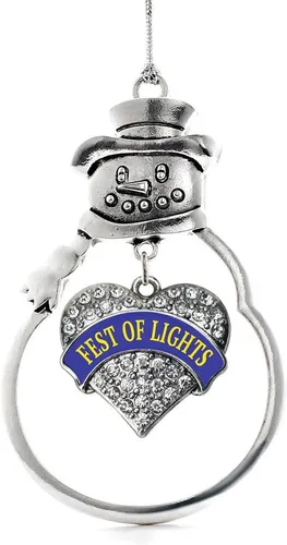 Miniatura 158 de Inspired Silver - Big Sis - Adorno de Navidad plateado - Adorno de árbol de Navidad con dije de corazón con circonita cúbica - Decoración colgante