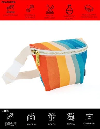 Miniatura 2 de FYDELITY Riñonera ecológica reciclada y sostenible para mujeres, linda bolsa de festival, pequeñas riñoneras para mujeres, riñonera rave