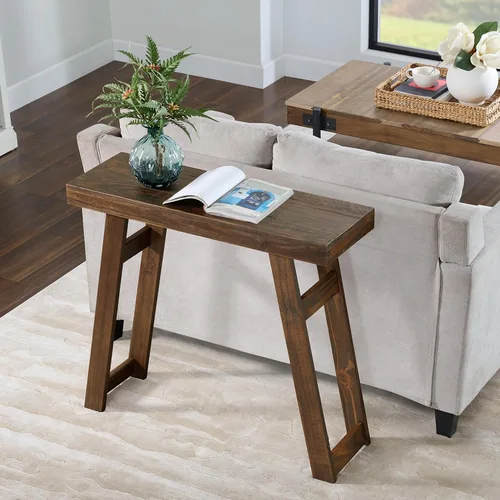 Miniatura 15 de Alaterre Furniture Lawas - Mesa consola de madera maciza – Mesa de entrada moderna de 56 pulgadas – Muebles de sala de estar de fácil montaje