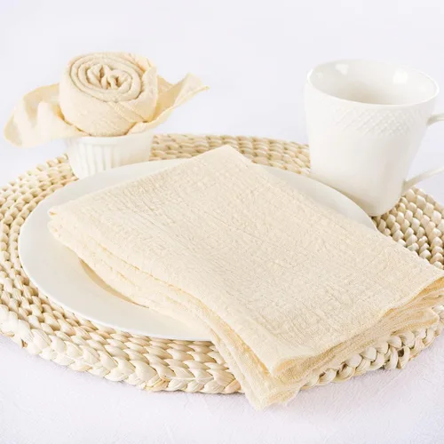 Miniatura 5 de MLMW Juego de 6 servilletas de lino beige crema para verano, lavables a granel, 16.5 x 16.5 pulgadas, para bodas, fiestas, baby shower, cumpleaños