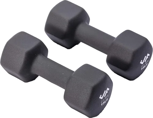 Miniatura 20 de JFIT Dumbbell Pairs or Sets – Neoprene & Vinyl Coated Hand Weights for Home Gym, Strength Training, Aerobics, Cardio Exercise and Fitness