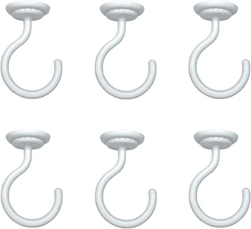 Miniatura 9 de 2 juegos de ganchos grandes para techo, ganchos resistentes con accesorios para colgar plantas, campanillas de viento, accesorios de luz, red