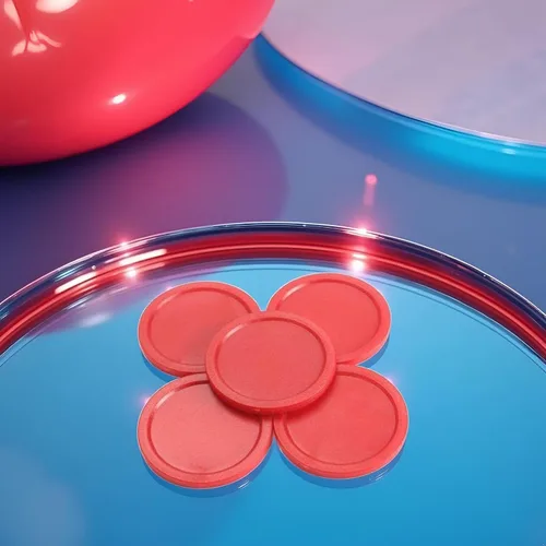 Miniatura 2 de 5 unidades de mini discos de mesa de hockey de aire rojo de 1.969 in mesa de disco nuevo de 2 pulgadas conveniente y atractivo juegos de mesa