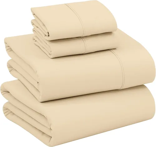 Miniatura 18 de RUVANTI Juego de sábanas divididas tamaño King de 100 % algodón para cama ajustable, 5 piezas, ropa de cama de tejido de percal suave y Guisante