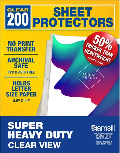 Miniatura 9 de Samsill Protectores de hojas ultra transparentes, paquete de 150 unidades, protectores de página de 8.5 x 11 pulgadas para carpeta de 3 anillas