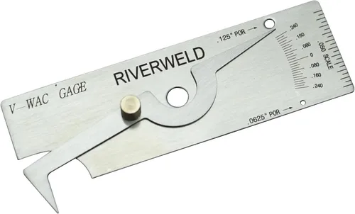 RIVERWELD V-WAC Calibre de soldadura única Medidor de profundidad de hoyo Calibre de soldadura de inspección Calibradores de rosca Medidores de