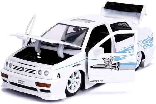Miniatura 2 de Jada Toys Fast & Furious 1:24 Jesse's Volkswagen Jetta - Coche fundido a presión, juguetes para niños y adultos, color blanco (99591W)