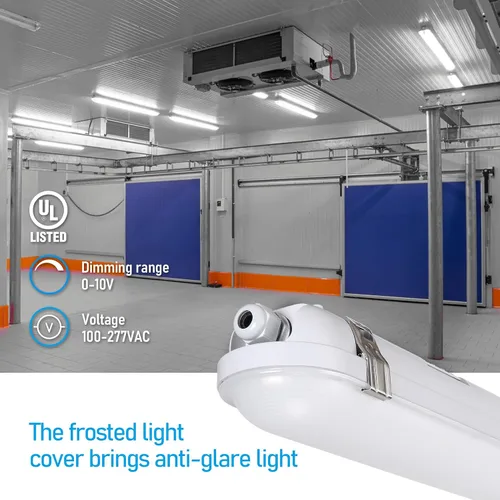Miniatura 4 de LEONLITE Lámpara LED hermética de vapor de 4 pies, 3CCT, 70 W/60 W/50 W, iluminación de tienda, 0-10 V, regulable, impermeable, a prueba de vapor