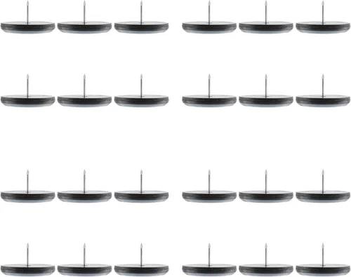 Miniatura 2 de 12 deslizadores de clavos de 1-1/2 pulgadas (1.496 in), deslizadores redondos de teflón para patas de silla, deslizadores de pies de muebles