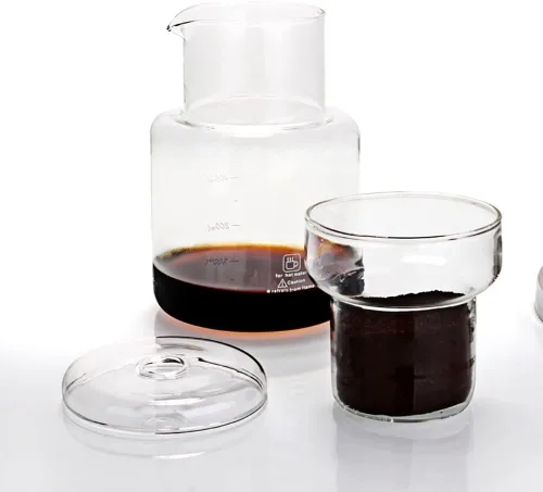 Miniatura 5 de Cafetera de goteo de hielo, máquina portátil de café en frío, cafetera de goteo en frío de 20.3 fl oz, torre de preparación fría para oficina en casa