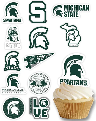 Miniatura 33 de Decoraciones para cupcakes de la Universidad de Alabama, suministros para fiestas de fútbol americano, cumpleaños, graduación (24 piezas)