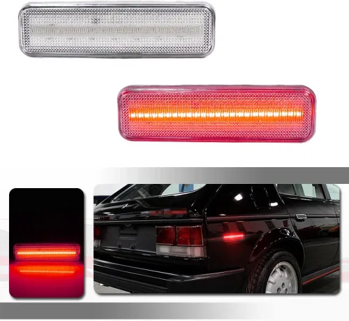 Miniatura 9 de Compatible con 1971-1993 Dodge RAM Charger D100 D150 D250 D350 Plymouth Pickup Truck Luces de Marcador Lateral del Parachoques Delantero Lente Lente