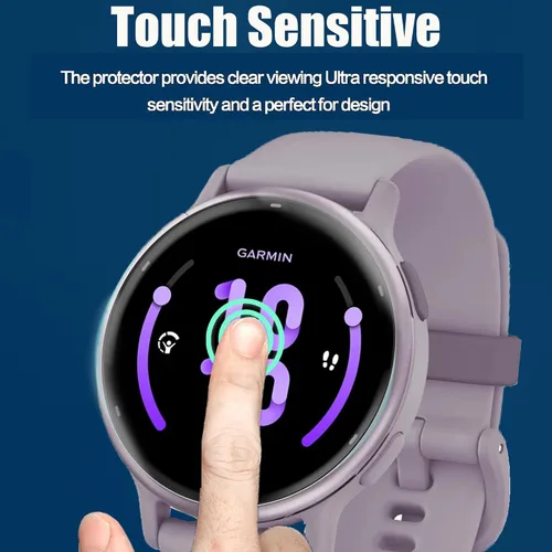 Miniatura 3 de Lamshaw Protector de pantalla compatible con Garmin vivoactive 5, [6 unidades] Película transparente de TPU de cobertura completa compatible