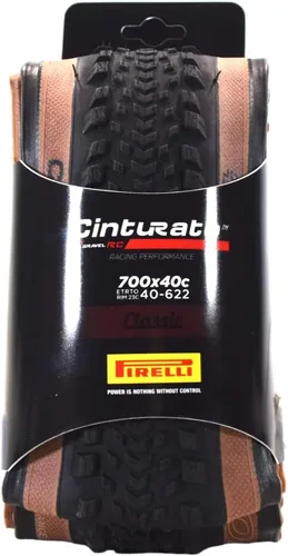 Pirelli Cinturato Gravel RC Classic 40-622 (700 x 40c) Neumático de grava para bicicleta de grava, diseño específico de carreras de grava para un