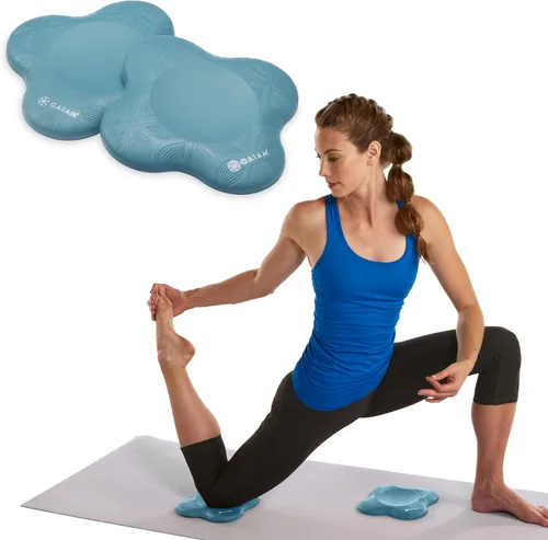 Miniatura 9 de Gaiam - Rodilleras de yoga (juego de 2) - Accesorios y accesorios de yoga para mujeres/hombres, almohadillas para rodillas y codos para fitness