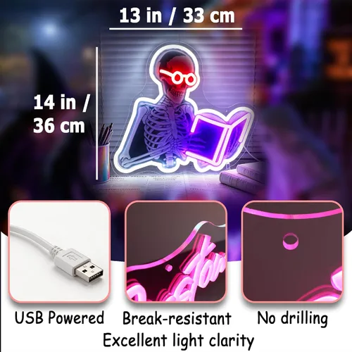 Miniatura 3 de Letrero de Neón Luces LED de Neón Letreros de Neón para Decoración de Pared Letreros de Neón USB para Decoración de Habitación