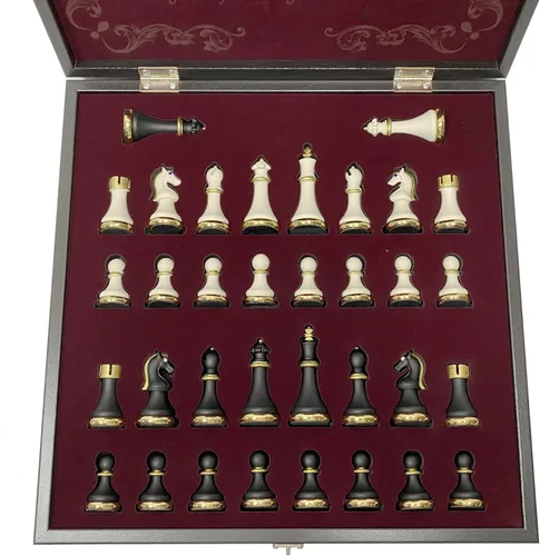 Miniatura 2 de Antochia Crafts Juego de ajedrez grande de 16.5 pulgadas para adultos, piezas de ajedrez de lujo con 2 reinas adicionales y tablero de ajedrez