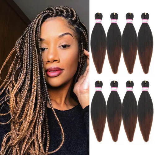 Miniatura 70 de Extensiones de cabello para trenzar preestiradas, color negro, 12 pulgadas, 8 paquetes de cabello natural para trenzar, fácil trenza, ajuste de agua