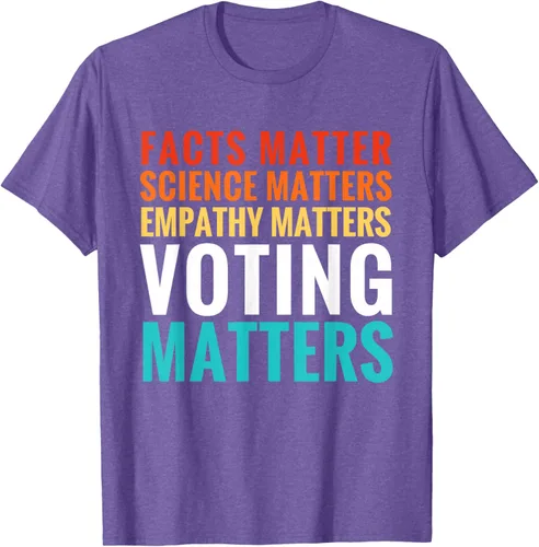 Miniatura 10 de Facts Matter Science Matters Voting Matters - Camiseta demócrata liberal, Negro, S