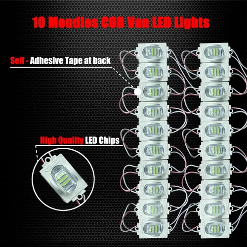 Miniatura 5 de Ampper Luz LED interior de furgoneta de 12 V, 20 vainas, color blanco