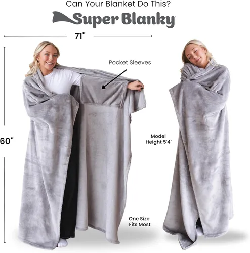 Miniatura 4 de Super Blanky Wearable Blankets for Women and Men, Graduation Day Gift for Her, Fathers Day Gift, Wife Birthday Gifts Ideas