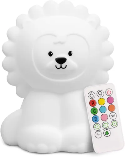 Miniatura 11 de Lumipets Pepper The Puppy Dog - Luz nocturna de silicona blanda para niños Bonita luz nocturna con control remoto y control táctil