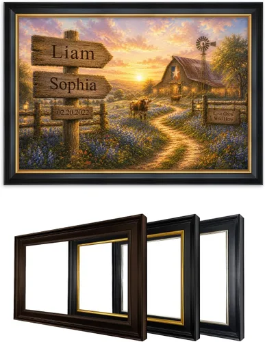 Miniatura 96 de IPIC - Personalized Framed Canvas with Custom Street Sign in Boston Personalized Street Signs with Names, Custom Canvas Print, Boston Sunset