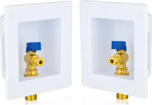 Miniatura 8 de Paquete de 1 caja de salida GUOFIS para máquina de hielo, entrada de crimpado PEX de 1/2 pulgada x salida de compresión de 1/4 de pulgada