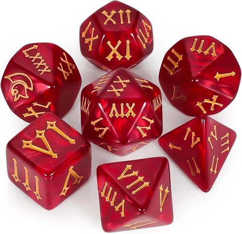 Miniatura 32 de CiaraQ DND - Juego de dados poliédricos con bolsa de dados para juegos de rol de Calabozos y Dragones RPG MTG (fuente negra y blanca)