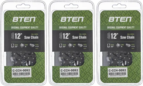 Miniatura 169 de 8TEN Cadena de motosierra semi cincel de 6 pulgadas .050 1/4 42 DL para Worx WG320 Black & Decker LLP120 (paquete de 3)