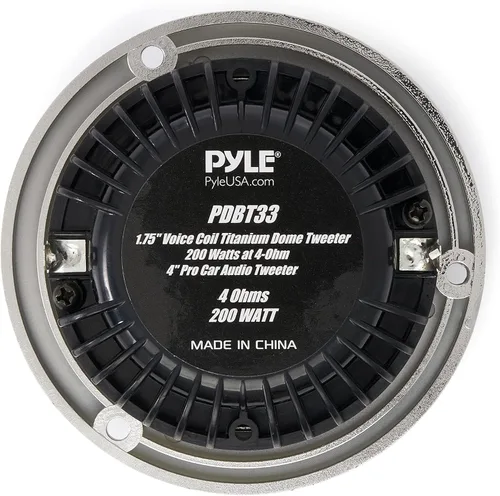 Miniatura 7 de Pyle Tweeter de titanio de 4 pulgadas con marco de plástico de ingeniería, 200 vatios, bobina de voz de 1.75 pulgadas, tweeter de audio
