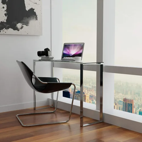 Miniatura 2 de Cortesi Home Remi - Mesa consola de cristal contemporánea con acabado cromado