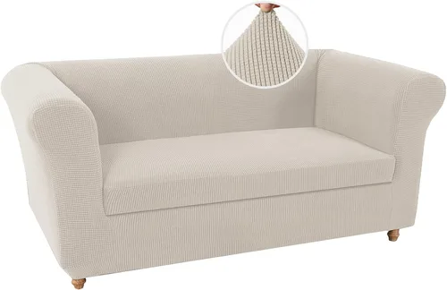 Miniatura 15 de UNBBRRL Funda de sofá Chesterfield de jacquard elástico, fundas de cojín gruesas para sofá, protector de muebles para sala de estar