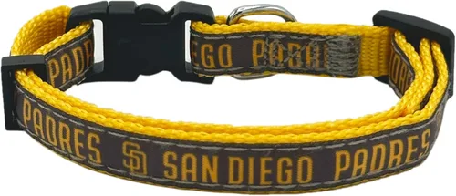 Miniatura 14 de Pets First MLB CAT Collar Atlanta Braves Satin Cat Collar de equipo de béisbol para perros y gatos. Un collar de gato brillante y colorido