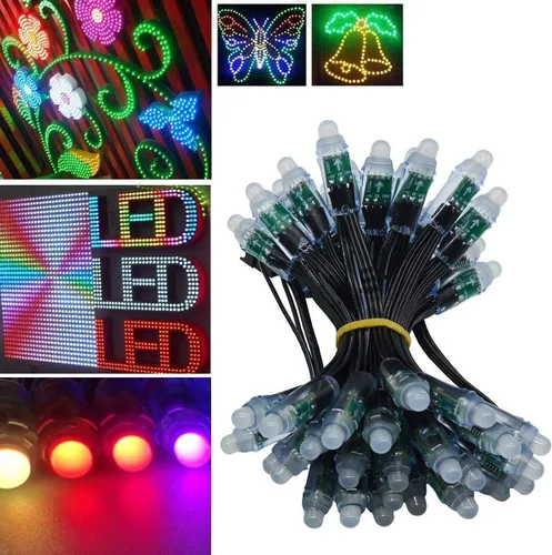 Miniatura 2 de Set de 5 luces LED individuales direccionables, de WESIRI, WS2811, para módulo de píxeles, impermeabilidad IP68, Negro