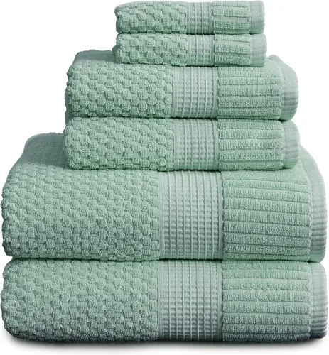 Miniatura 70 de NY Loft Juego de 4 toallas de baño 100% algodón, supersuaves y absorbentes, de secado rápido, 30 x 52 pulgadas, algodón texturizado y duradero